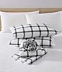 Color:Black/White - Image 3 - Bunkhouse Plaid Printed Flannel Sheet Set