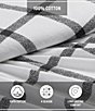 Eddie Bauer Bunkhouse Plaid Printed Flannel Sheet Set, Color:Black/White - Image 8