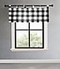 Color:White/Black - Image 1 - Canyon Plaid White Window Tab Top Valance
