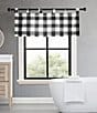 Color:White/Black - Image 3 - Canyon Plaid White Window Tab Top Valance