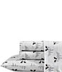 Color:White - Image 1 - Dog Friends Printed Flannel Sheet Set