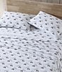 Color:White - Image 2 - Dog Friends Printed Flannel Sheet Set