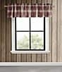 Color:Flag Red - Image 1 - Edgewood Plaid Red Window Pole Top Valance