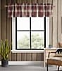 Color:Flag Red - Image 2 - Edgewood Plaid Red Window Pole Top Valance