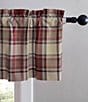 Color:Flag Red - Image 4 - Edgewood Plaid Red Window Pole Top Valance