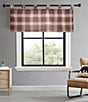 Color:Flag Red - Image 2 - Edgewood Plaid Red Window Tab Top Valance