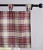 Color:Flag Red - Image 4 - Edgewood Plaid Red Window Tab Top Valance