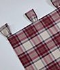 Color:Flag Red - Image 6 - Edgewood Plaid Red Window Tab Top Valance