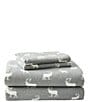 Eddie Bauer Elk Grove Print Flannel Sheet Set, Color:Grey - Image 2