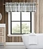 Color:Chrome - Image 3 - Fall Creek Plaid Grey Window Pole Top Valance