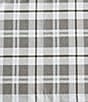 Color:Chrome - Image 5 - Fall Creek Plaid Grey Window Pole Top Valance