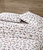 Color:Orange - Image 4 - Fox Trail Flannel Cotton Sheet Set