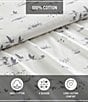 Eddie Bauer Geese Meadow Printed Flannel Sheet Set, Color:Beige - Image 8