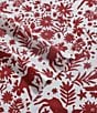 Color:Dark Red - Image 2 - Holiday Collection Arcadia Cotton Flannel Sheet Set
