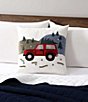 Eddie Bauer Holiday Truck Tree Decorative Square Pillow - Image 2