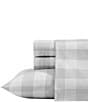 Color:Grey - Image 1 - Lakehouse Plaid Flannel Sheet Set