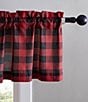 Eddie Bauer Mountain Plaid Pole Top Window Valance, Color:Red - Image 4