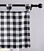 Color:Black - Image 4 - Mountain Plaid Window Tab Top Valance