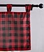 Eddie Bauer Mountain Plaid Check Tab Top Window Valance, Color:Red - Image 4
