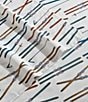 Eddie Bauer Multi Printed Ski Line Cotton Flannel Sheet Set, Color:Open White - Image 2