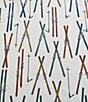 Eddie Bauer Multi Printed Ski Line Cotton Flannel Sheet Set, Color:Open White - Image 3