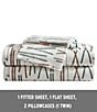 Eddie Bauer Multi Printed Ski Line Cotton Flannel Sheet Set, Color:Open White - Image 6