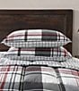 Color:Black - Image 5 - Normandy Plaid Micro Suede Reversible Comforter Mini Set