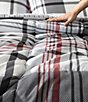 Eddie Bauer Normandy Plaid Micro Suede Reversible Comforter Mini Set, Color:Black - Image 7