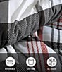 Eddie Bauer Normandy Plaid Micro Suede Reversible Comforter Mini Set, Color:Black - Image 11