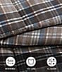 Eddie Bauer Rugged Plaid Brown Micro Suede Reversible Comforter Mini Set, Color:Open Medium Brown - Image 10
