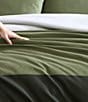 Color:Open Medium Green - Image 6 - Skyline Striped Reversible Comforter Mini Set