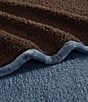 Color:Brown - Image 5 - Solid Bi Colored Sherpa Reversible Throw Blanket