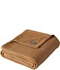 Color:Brown - Image 1 - Solid Waffle Cotton Blanket