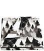 Eddie Bauer Spruce Mist Printed Plush Reversible Throw - Image 1