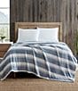 Color:Pebble - Image 3 - Stones Striped Ultra Soft Plush Bed Blanket