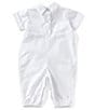 Color:White - Image 2 - Baby Boy Newborn-12 Months Pin Tucked Christening Coverall