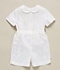 Color:White - Image 4 - Baby Boys 3-24 Months Peter Pan Collar Short Sleeve Heirloom Christening Set
