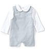 Edgehill Collection Baby Boys Gingham Long Sleeve Jon Jon - Image 1