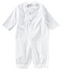 Color:White - Image 2 - Baby Boys Newborn-12 Months Pique Vest Coverall and Hat Set