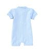 Color:Blue - Image 2 - Baby Boys Newborn-24 Months Polo Short Sleeve Shortall