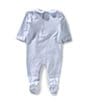Edgehill Collection Baby Boys Preemie-9 Months Long-Sleeve Stripe Footie Coverall, Color:Blue - Image 2