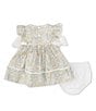 Color:Floral - Image 3 - Baby Girls 3-12 Month Side-Tie Sleeveless Floral Dress