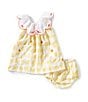 Edgehill Collection Baby Girls 3-24 Months Embroidered Oranges Gingham Dress, Color:Yellow - Image 1
