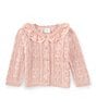 Edgehill Collection Baby Girls 3-24 Months Pointelle Lace Cardigan, Color:Pink - Image 1