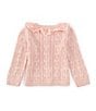 Edgehill Collection Baby Girls 3-24 Months Pointelle Lace Cardigan, Color:Pink - Image 2