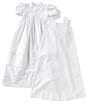 Color:White - Image 2 - Baby Girls Newborn-12 Months Victorian Christening Gown & Matching Bonnet Set