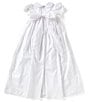 Color:White - Image 2 - Baby Girls Newborn-12 Months Peter Pan Collar Christening Gown & Matching Bonnet