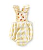 Edgehill Collection Baby Girls Newborn-24 Months Embroidered Oranges Gingham Bubble, Color:Yellow - Image 1
