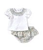 Edgehill Collection Baby Girls Newborn-24 Months Knit Floral Diaper Set, Color:Multi - Image 1