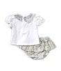Edgehill Collection Baby Girls Newborn-24 Months Knit Floral Diaper Set, Color:Multi - Image 2